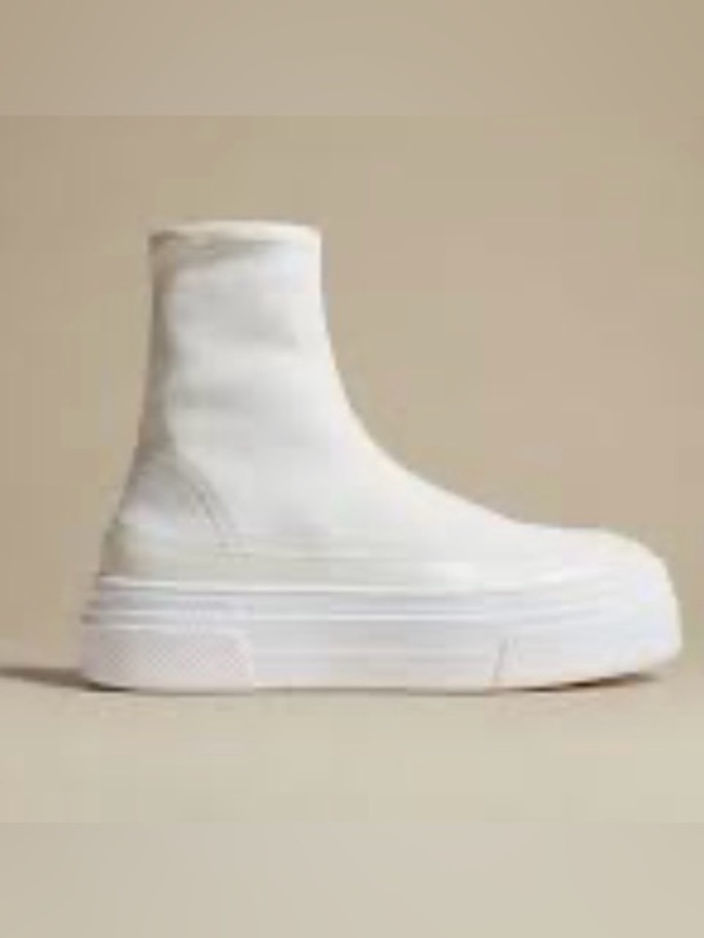 KHAITE Womens Ludlow Sock Sneaker Boots Cream White size 37.5